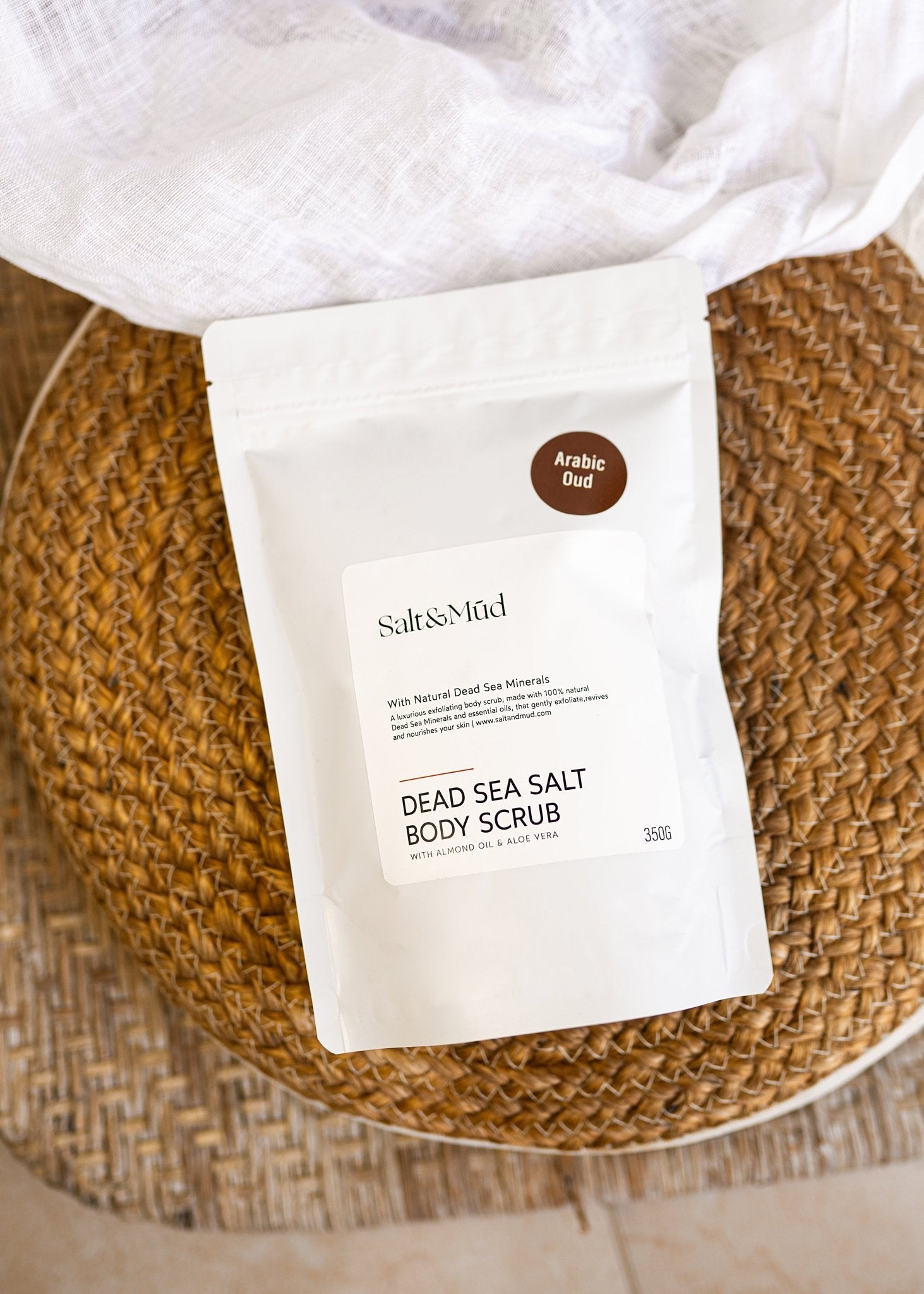 Dead Sea Salt Body Scrub Natural 100% 350G - Salt And Mud