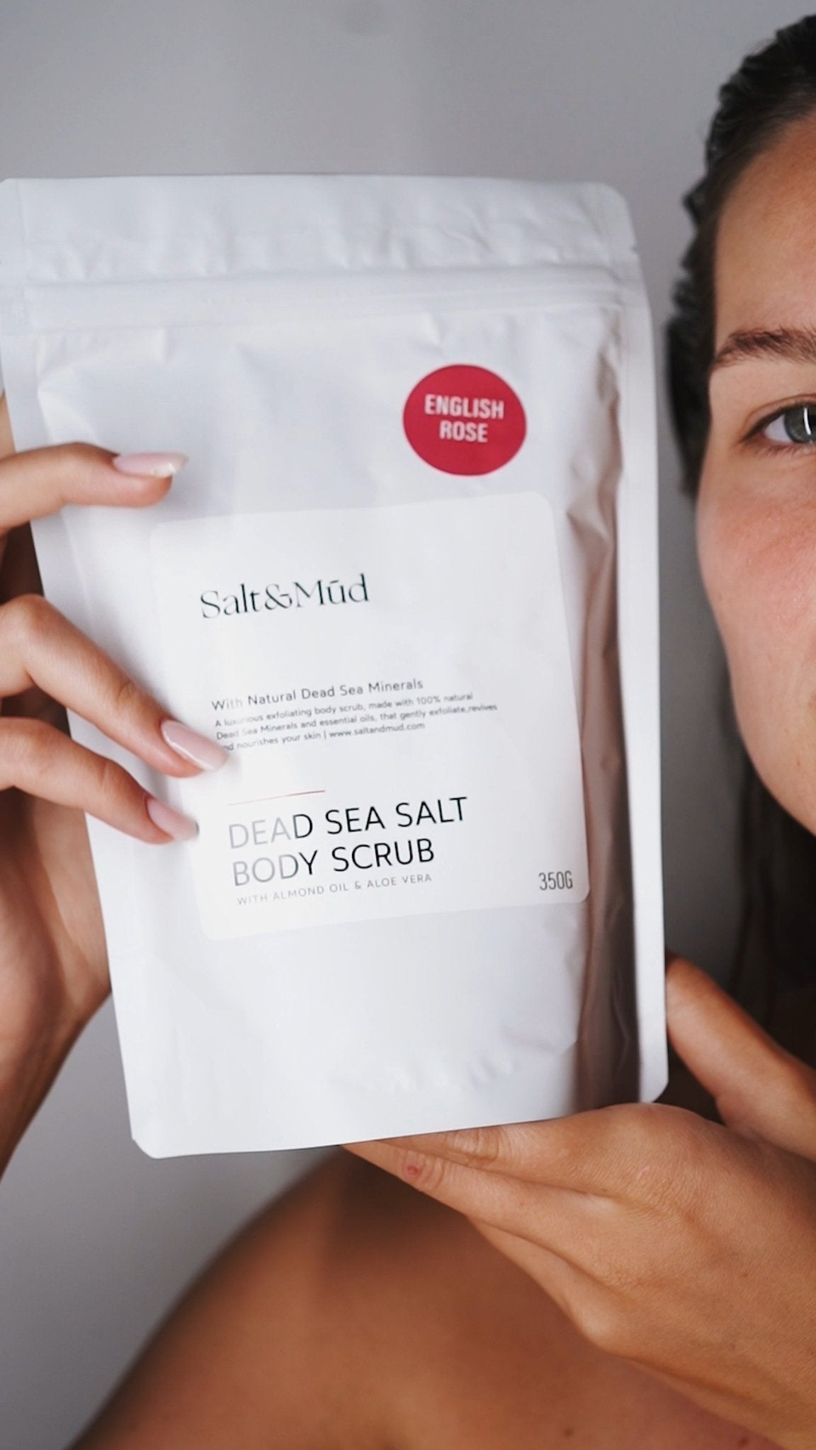 Dead Sea Salt Body Scrub Natural 100% 350G - Salt And Mud