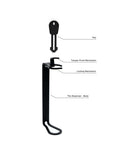Wall mount soap dispenser holder made of powder-coated stainless steel with lockable and tamper-proof features for Salt And Mud 500ml bottles