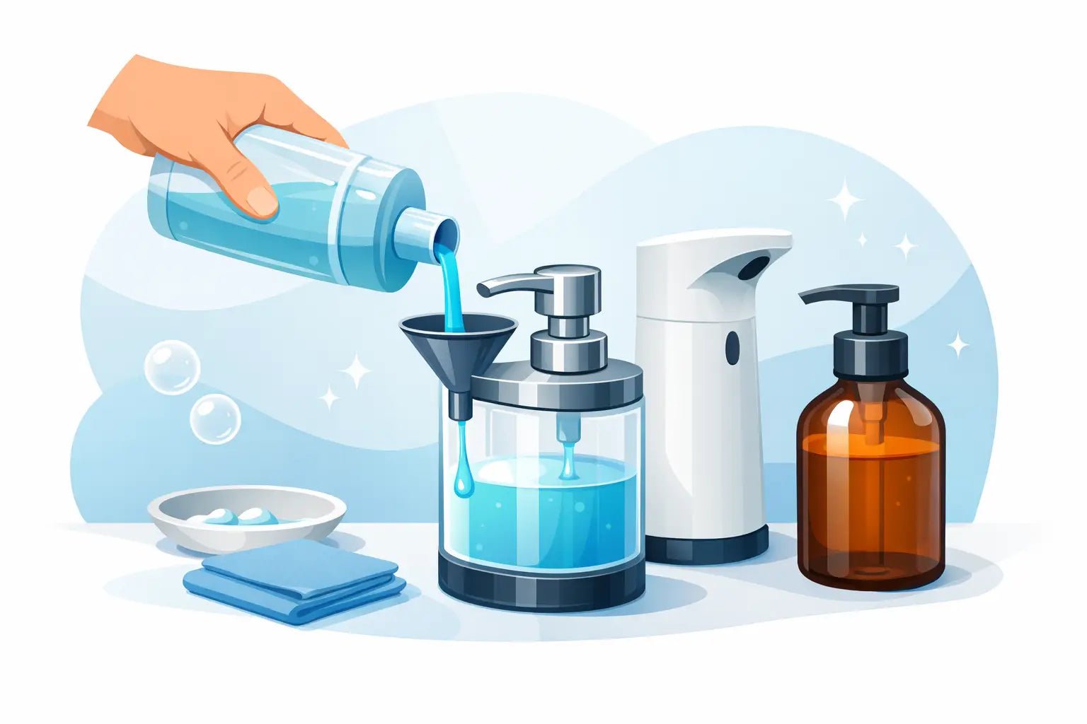 How to Refill Soap Dispensers Without a Mess - Salt And Mud
