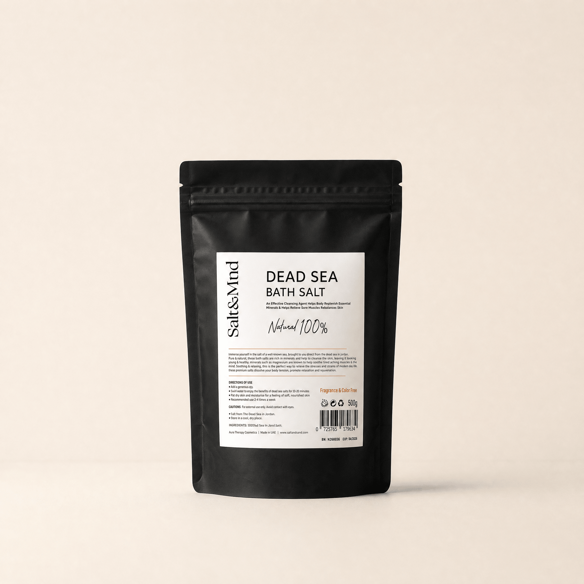 Dead Sea Bath Salt Natural 100% - Salt And Mud