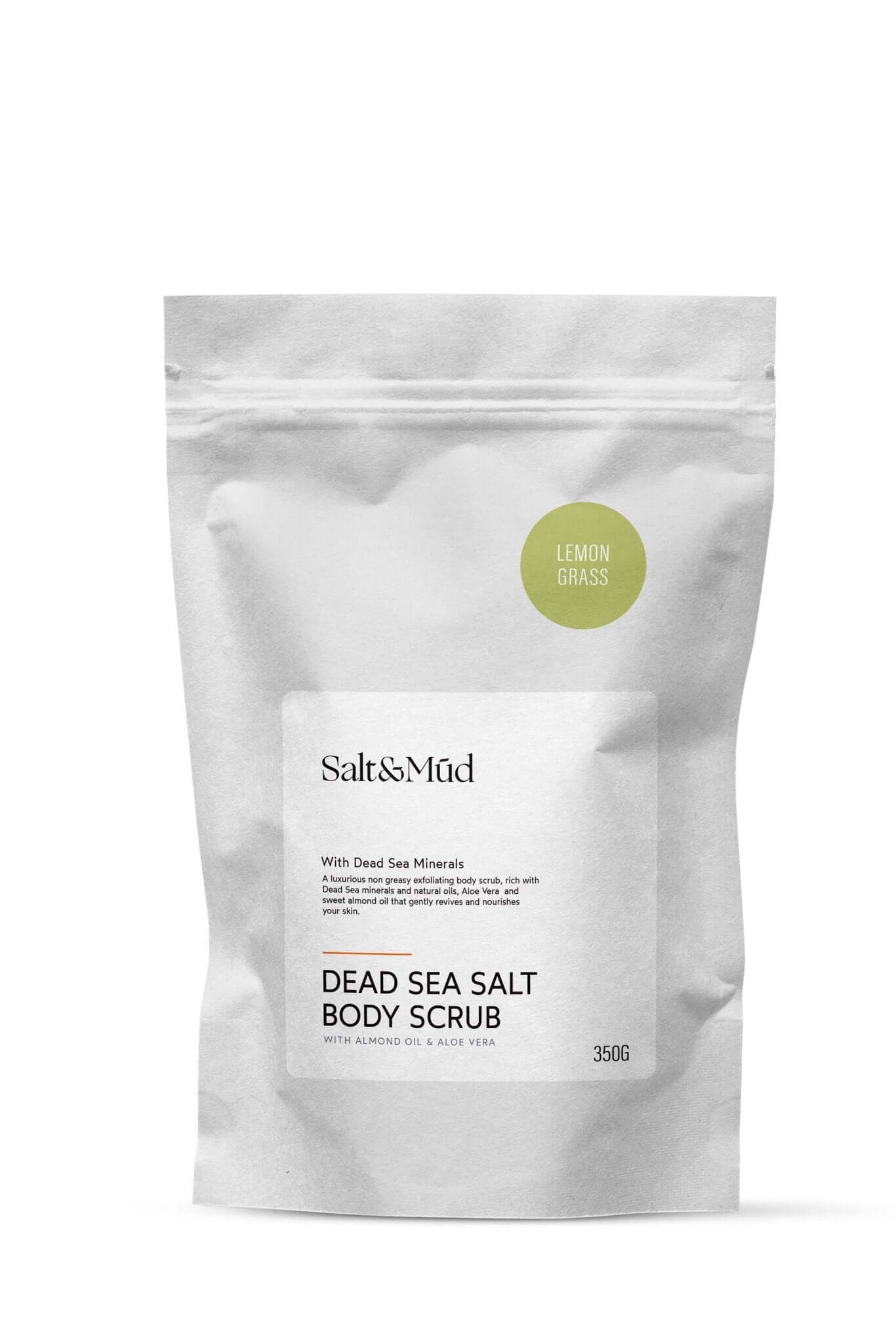 Dead Sea Salt Body Scrub Natural 100% 350G - Salt And Mud