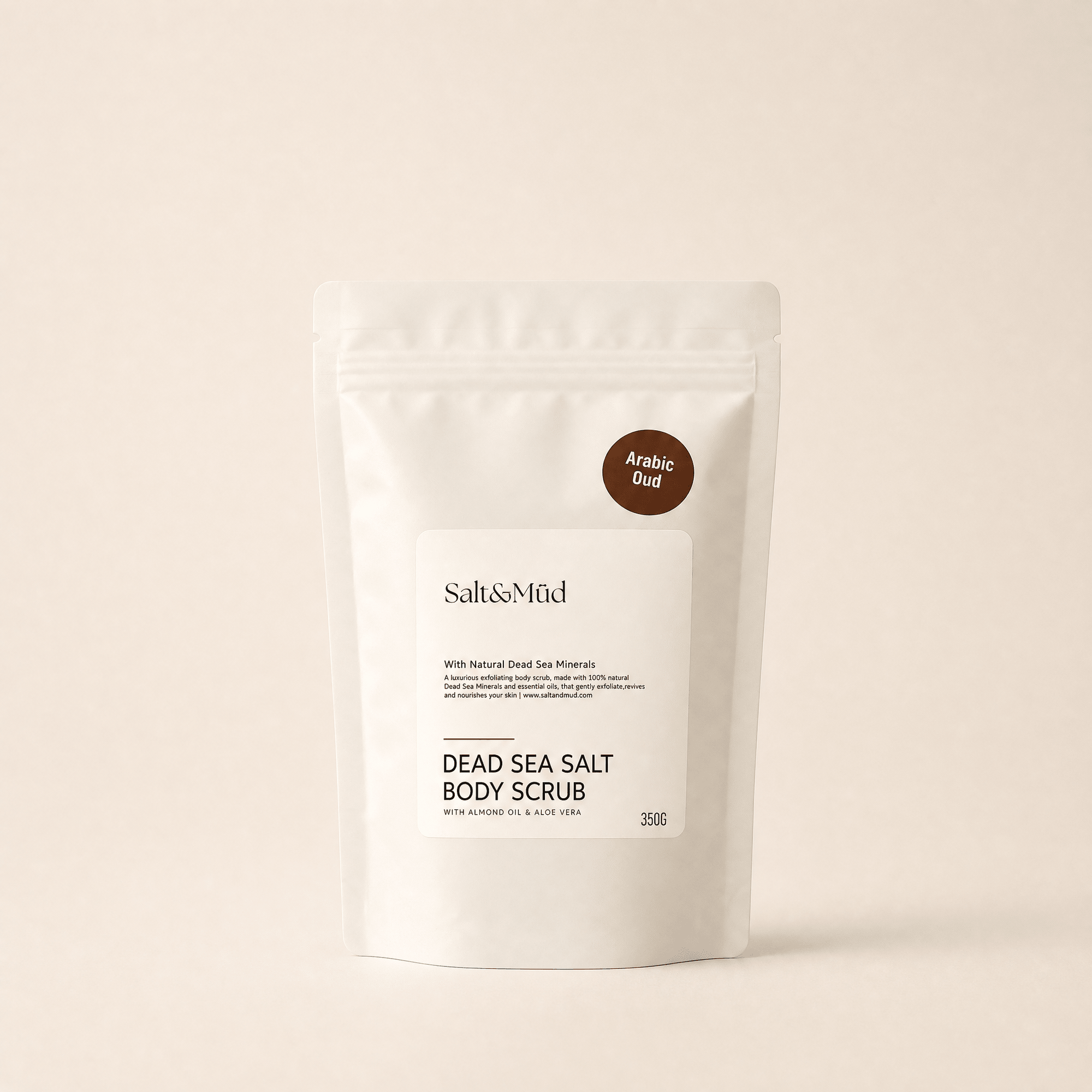 Dead Sea Salt Body Scrub Natural 100% 350G - Salt And Mud