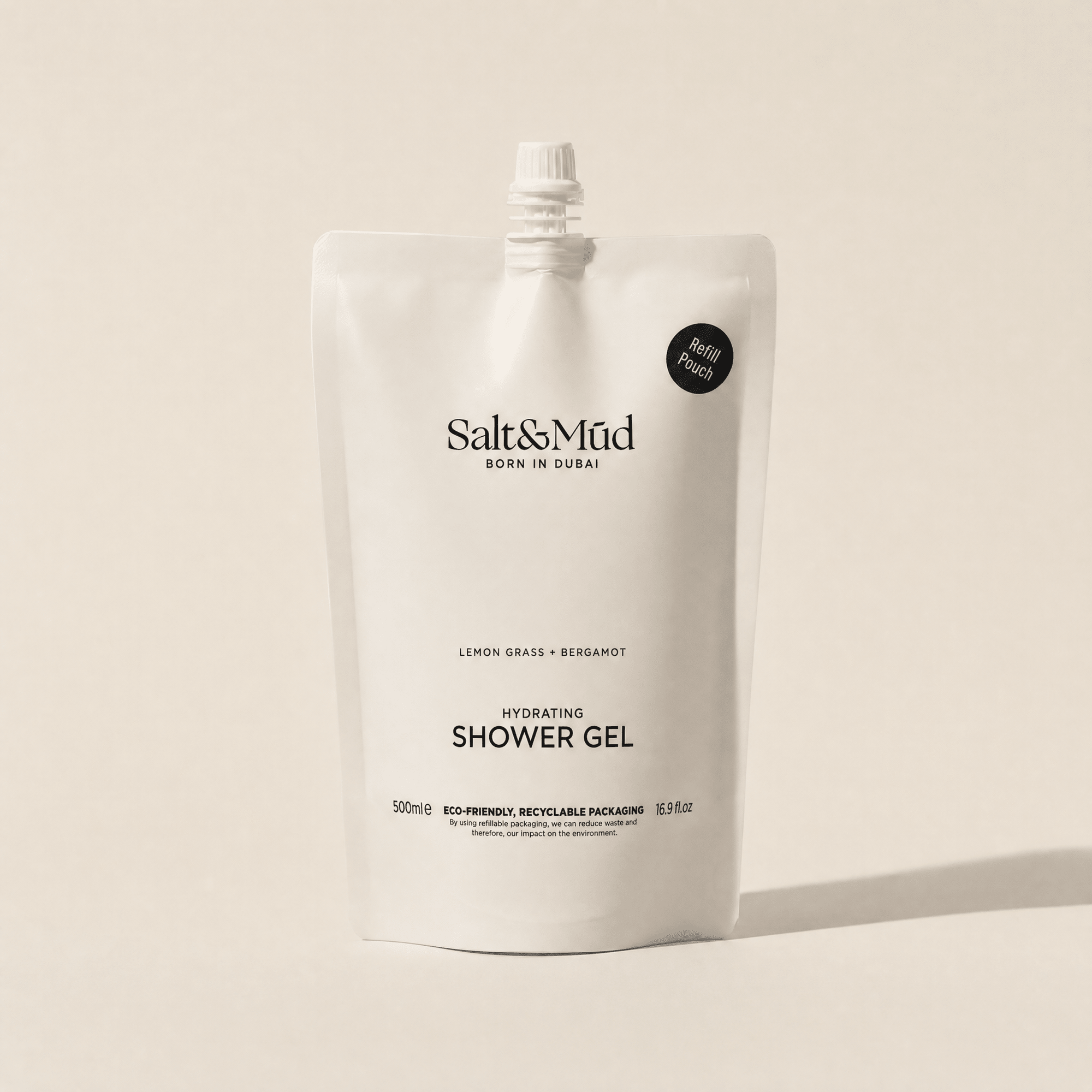 Refill Shower Gel With Dead Sea Minerals 500ml - Salt And Mud